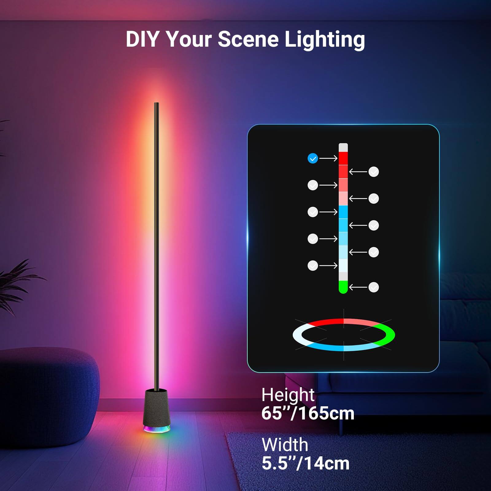 DIY Your Scene Lighting

Height 65"/165cm

Width 5.5"/14cm