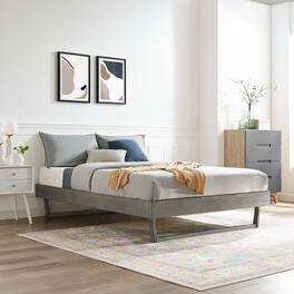 Modway - Billie Wood Platform Bed Frame - Gray
