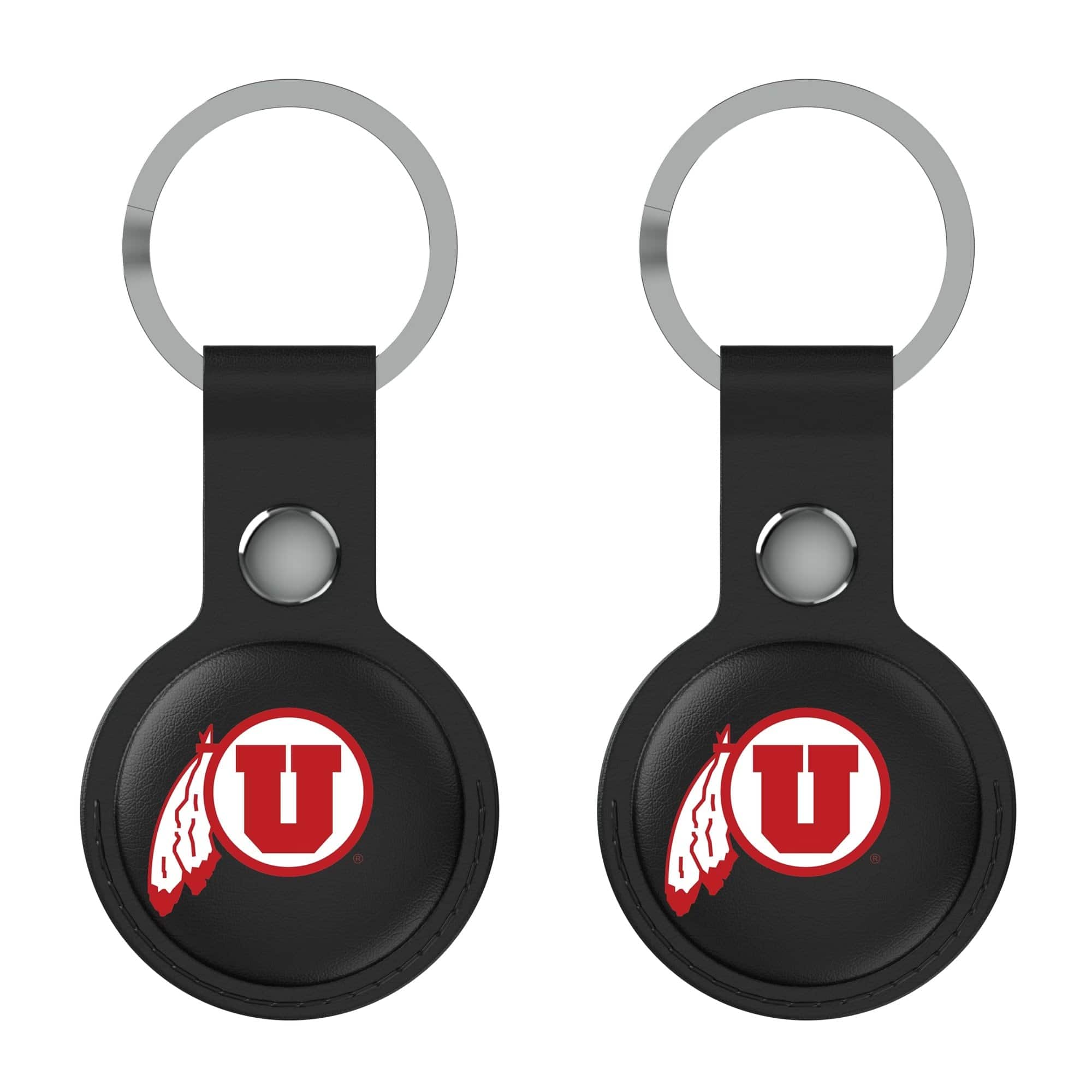 Keyscaper - Utah Utes Two-Pack AirTag Holders - No Size - Black