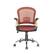 Front. CorLiving - Workspace 5-Pointed Star Leatherette and Mesh Office Chair - Silver/Red.