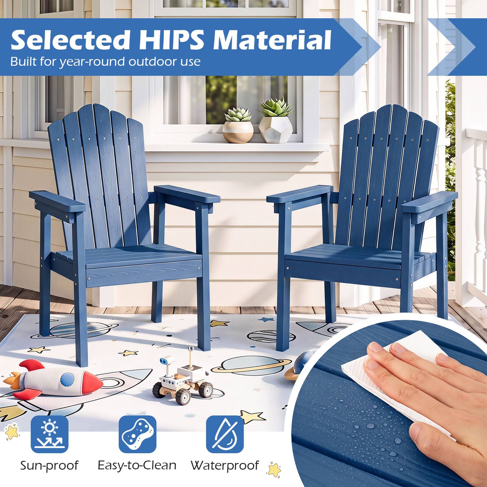 Selected HIPS Material  
Built for year-round outdoor use  
Sun-proof  
Easy-to-Clean  
Waterproof