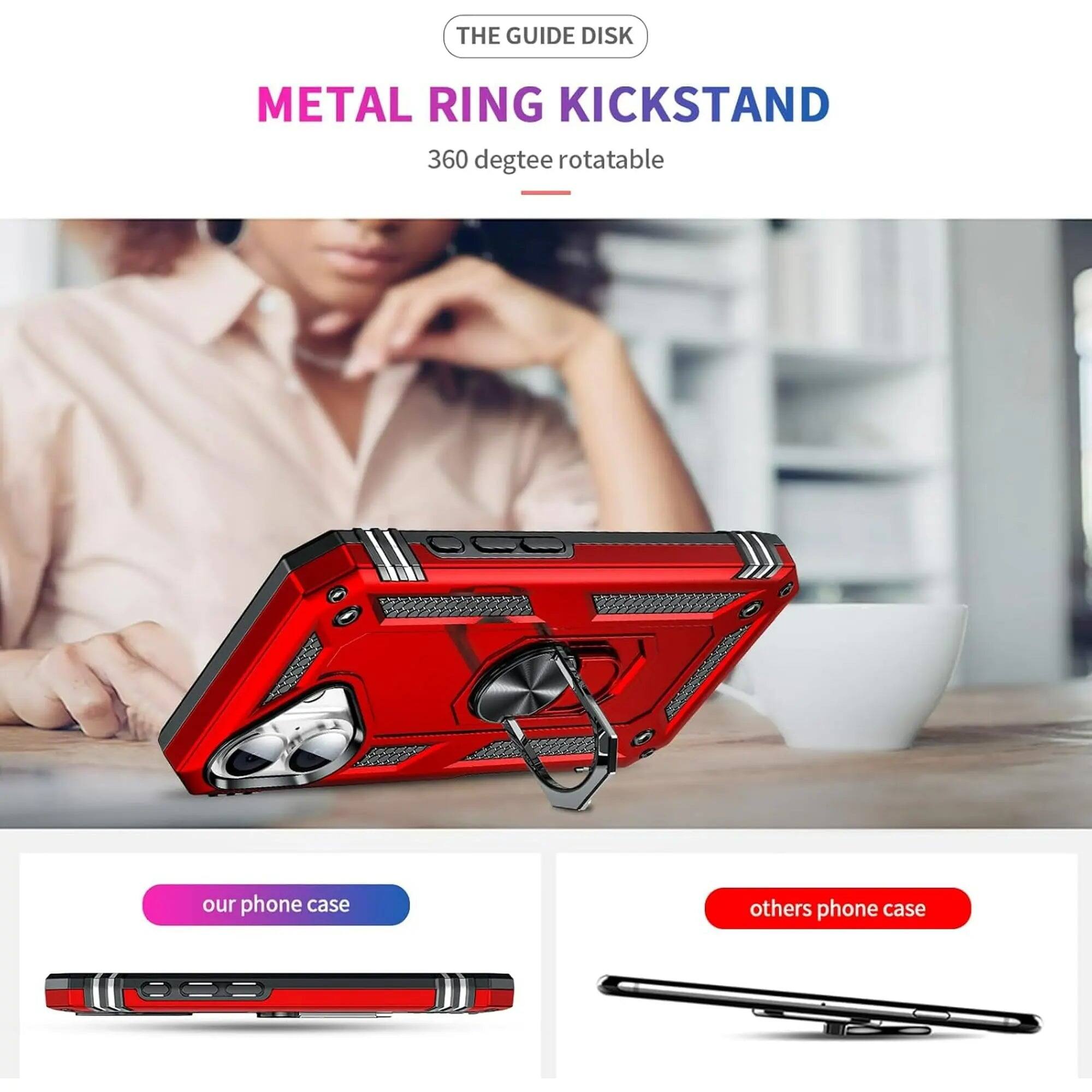 THE GUIDE DISK  
METAL RING KICKSTAND  
360 degree rotatable  

our phone case  
others phone case