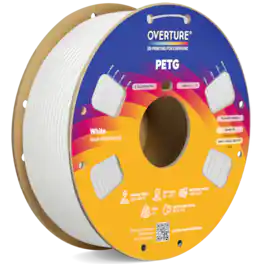 Overture - 1.75 mm PETG 3D Printer Filament - White
