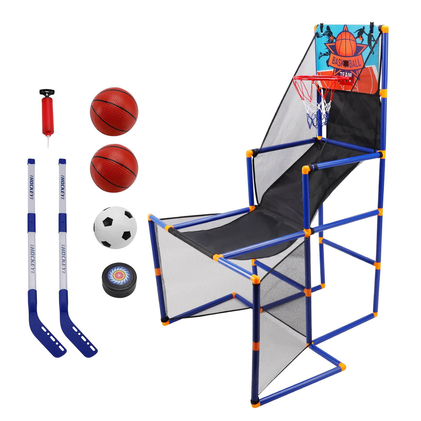 Topteng 3 in 1 Scoring Sports Set for Kids Basketball