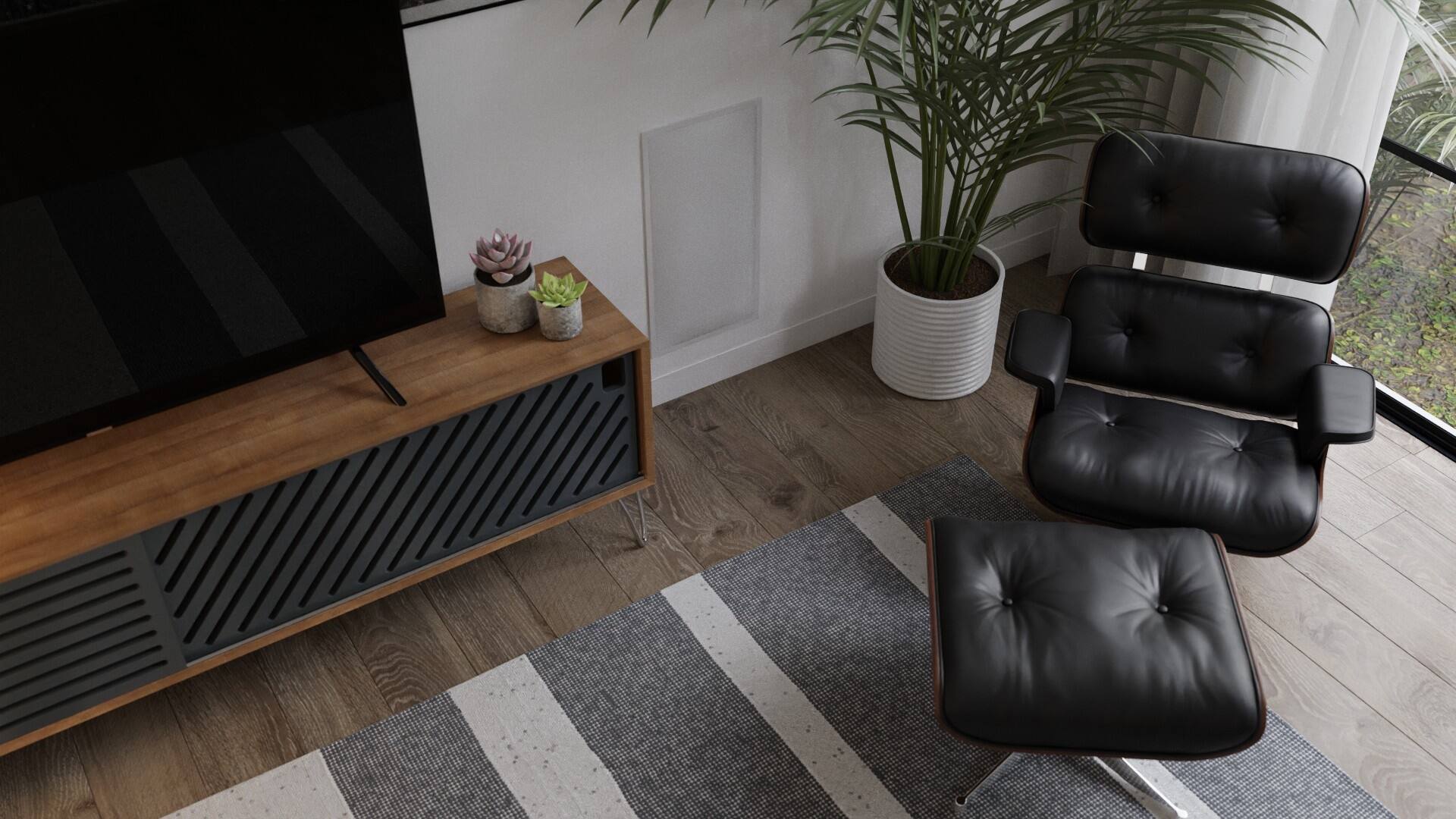 Alt View 26. SVS - 3000 In-Wall 9" Dual 800 W Powered Subwoofer - Black/White.