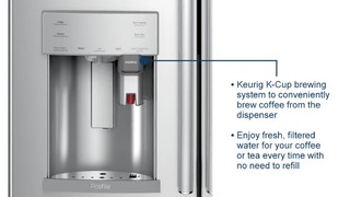 GE - Profile Series 22.2 Cu. Ft. French Door Counter-Depth Refrigerator ...
