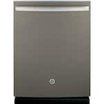 GE - Profile™ Series 24" Hidden Control Tall Tub Built-In Dishwasher with Stainless Steel Tub - Slate - Front_Standard