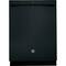 GE - 24" Tall Tub Built-In Dishwasher - Black-Front_Standard