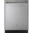 GE - Café™ Series 24" Hidden Control Tall Tub Built-In Dishwasher with Stainless Steel Tub - Stainless Steel - Larger Front
