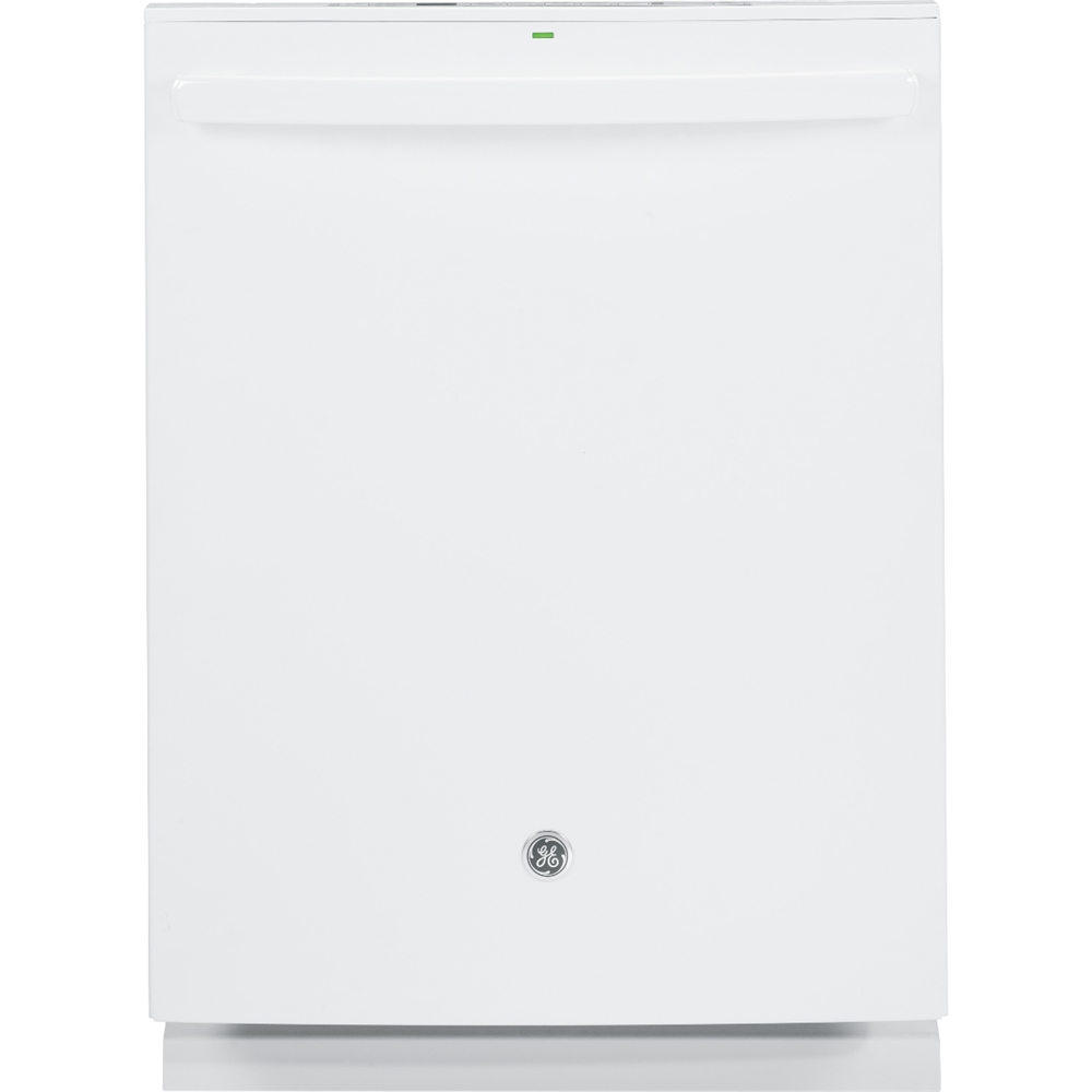 white dishwasher with stainless steel tub