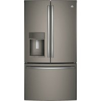 GE Profile - 22.1 Cu. Ft. French Door Counter-Depth Refrigerator with Hands-Free AutoFill - Slate - Front_Zoom