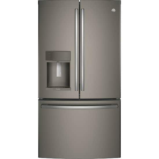 Ge Profile Series 22 2 Cu Ft French Door Counter Depth Refrigerator Slate Pye22kmkes Best Buy