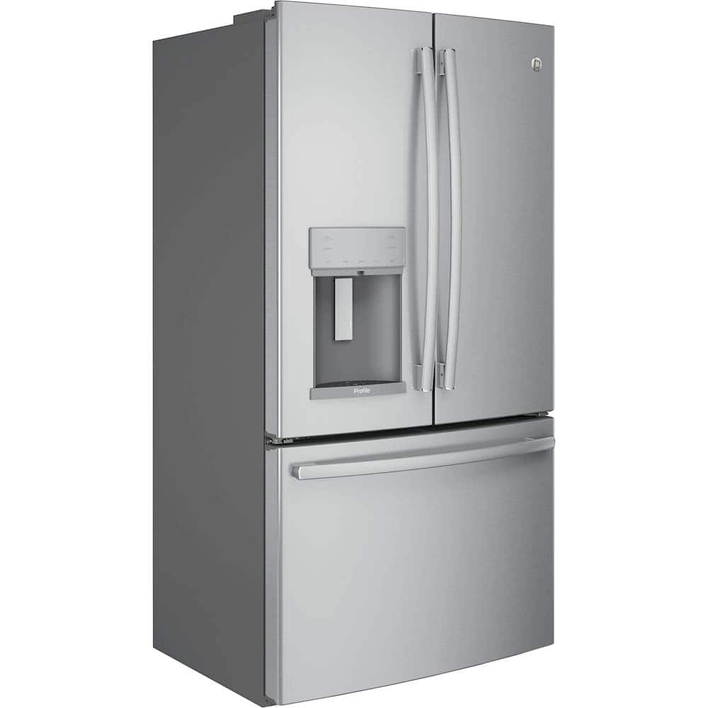 Angle. GE - Profile Series 27.8 Cu. Ft. French Door Refrigerator.