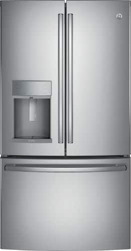GE - Profile Series 27.8 Cu. Ft. French Door Refrigerator - Stainless steel - Larger Front