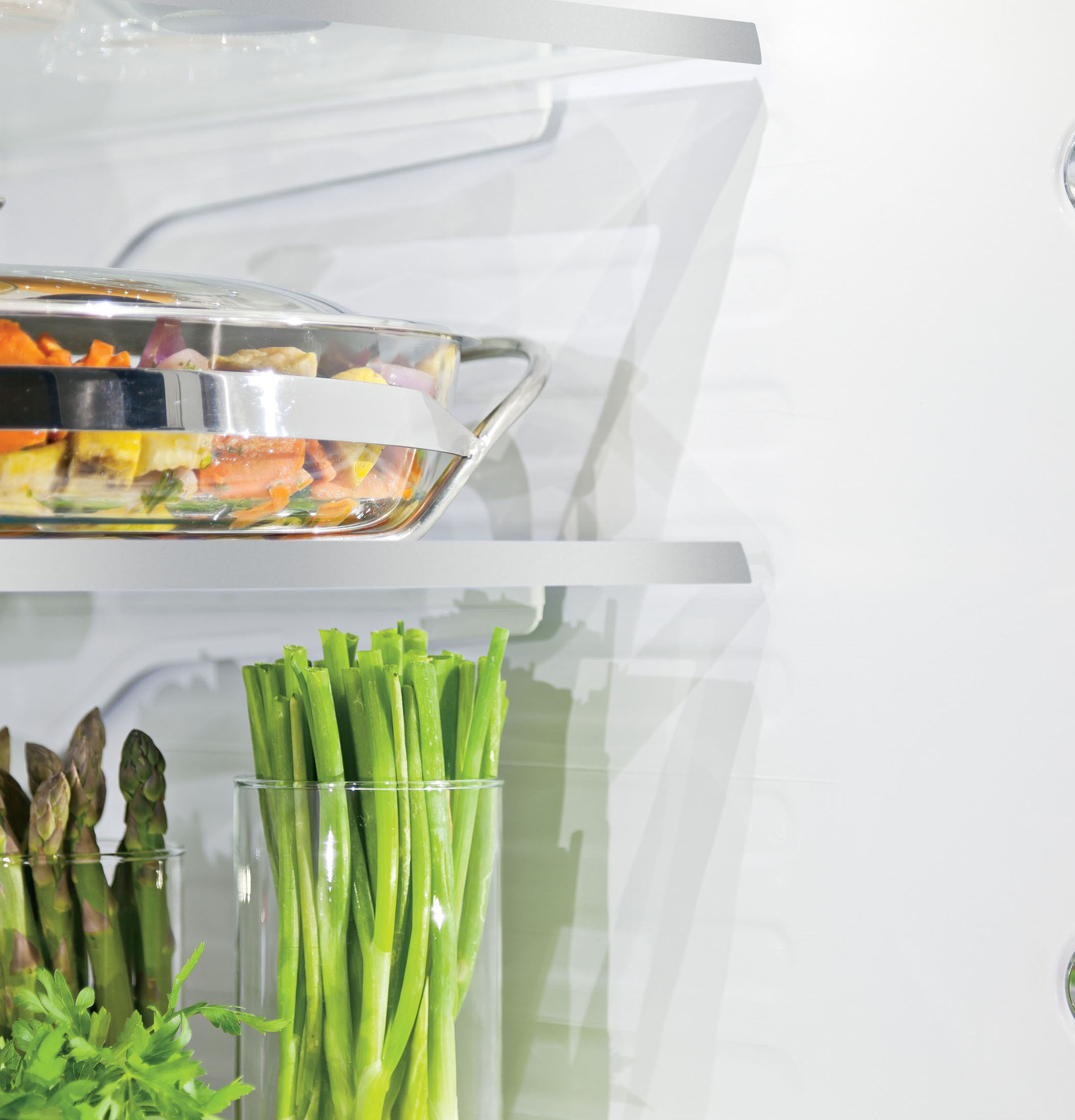 Alt View 2. GE Profile - 27.7 Cu. Ft. French Door Refrigerator with Hands-Free AutoFill - Fingerprint resistant slate.