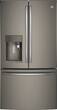 GE - Profile Series 22.2 Cu. Ft. French Door Counter-Depth Refrigerator with Keurig Brewing System - Slate - Larger Front