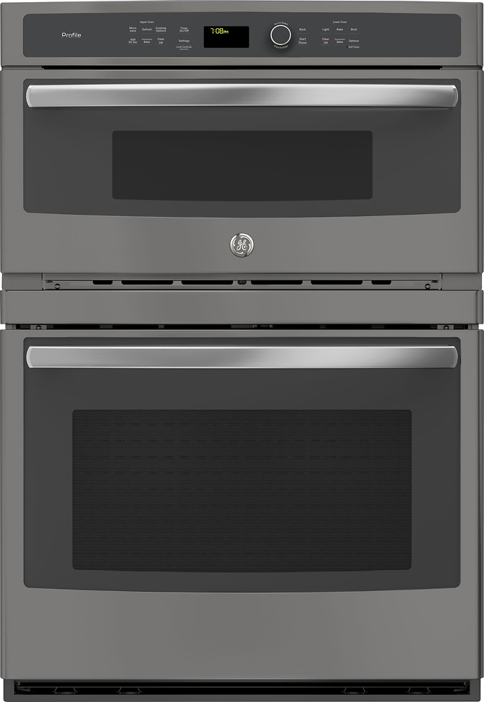 Ge Profile 30 Built In Double Electric Convection Wall Oven With Microwave Slate Pt7800ekes Best - Ge Electric Wall Oven With Microwave