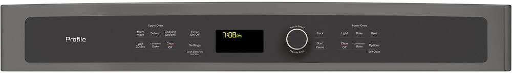 Alt View 2. GE Profile - 30" Built-In Double Electric Convection Wall Oven with Built-In Microwave.