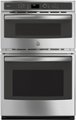 Front Zoom. GE Profile - 27" Built-In Double Electric Convection Wall Oven with Built-In Microwave - Stainless Steel.