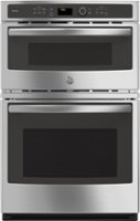 GE Profile - 27" Built-In Double Electric Convection Wall Oven with Built-In Microwave - Stainless Steel - Front_Zoom