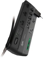 APC - SurgeArrest 11-Outlet/2-USB Surge Protector - Black - Front_Zoom