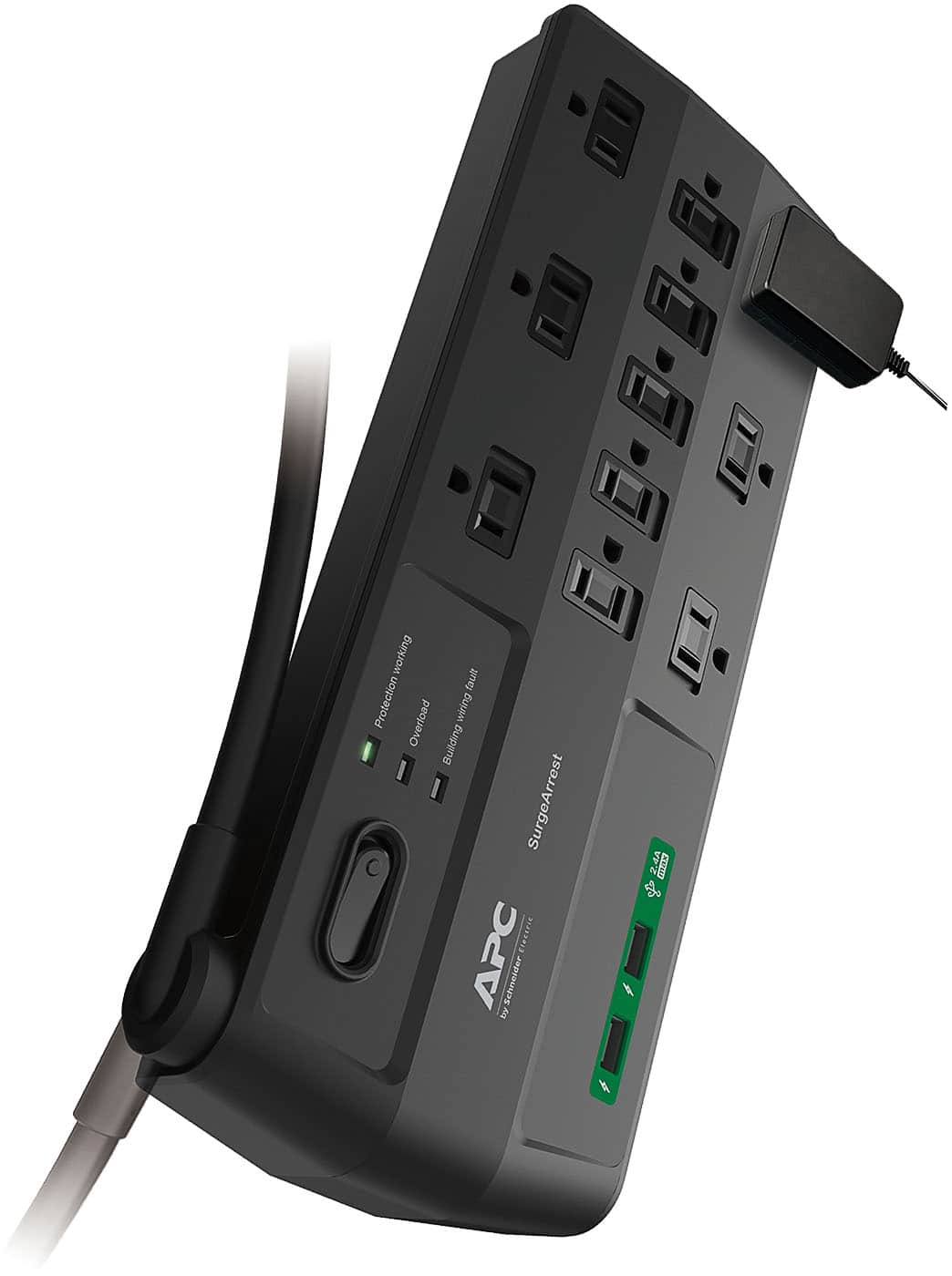 Front. APC - SurgeArrest 11-Outlet PDU - Black.