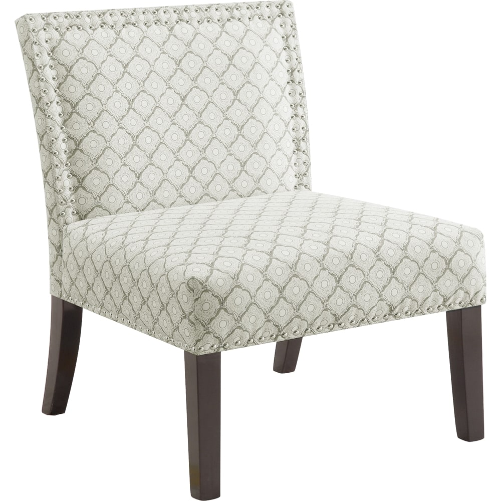 Serta - RTA Everett Collection Memory Foam Fabric Accent Chair - Grey/Ivory, Alexandria Vintage - Angle