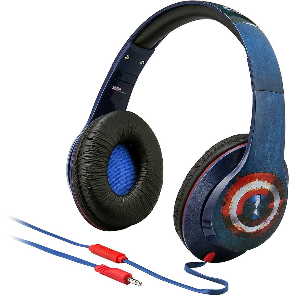 Best Buy: eKids Captain America On-Ear Headphones Red/Blue Vi-M40CW.FXv6