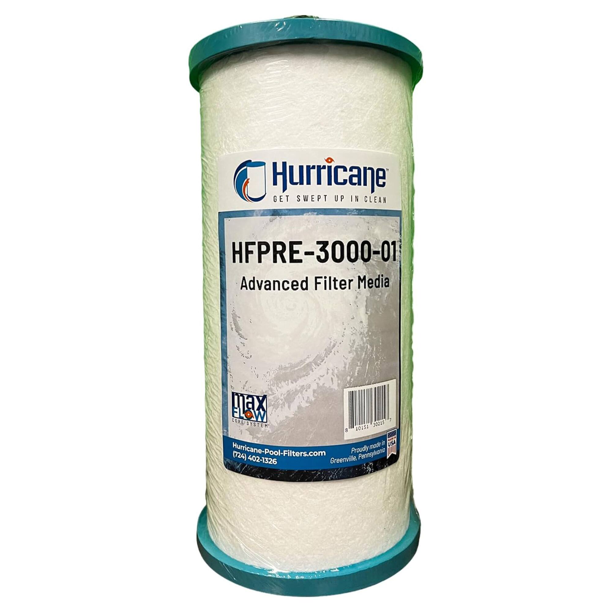 Hurricane - Pre Fill Pool Filter Cartridge Replacement with Advanced Bond Filter