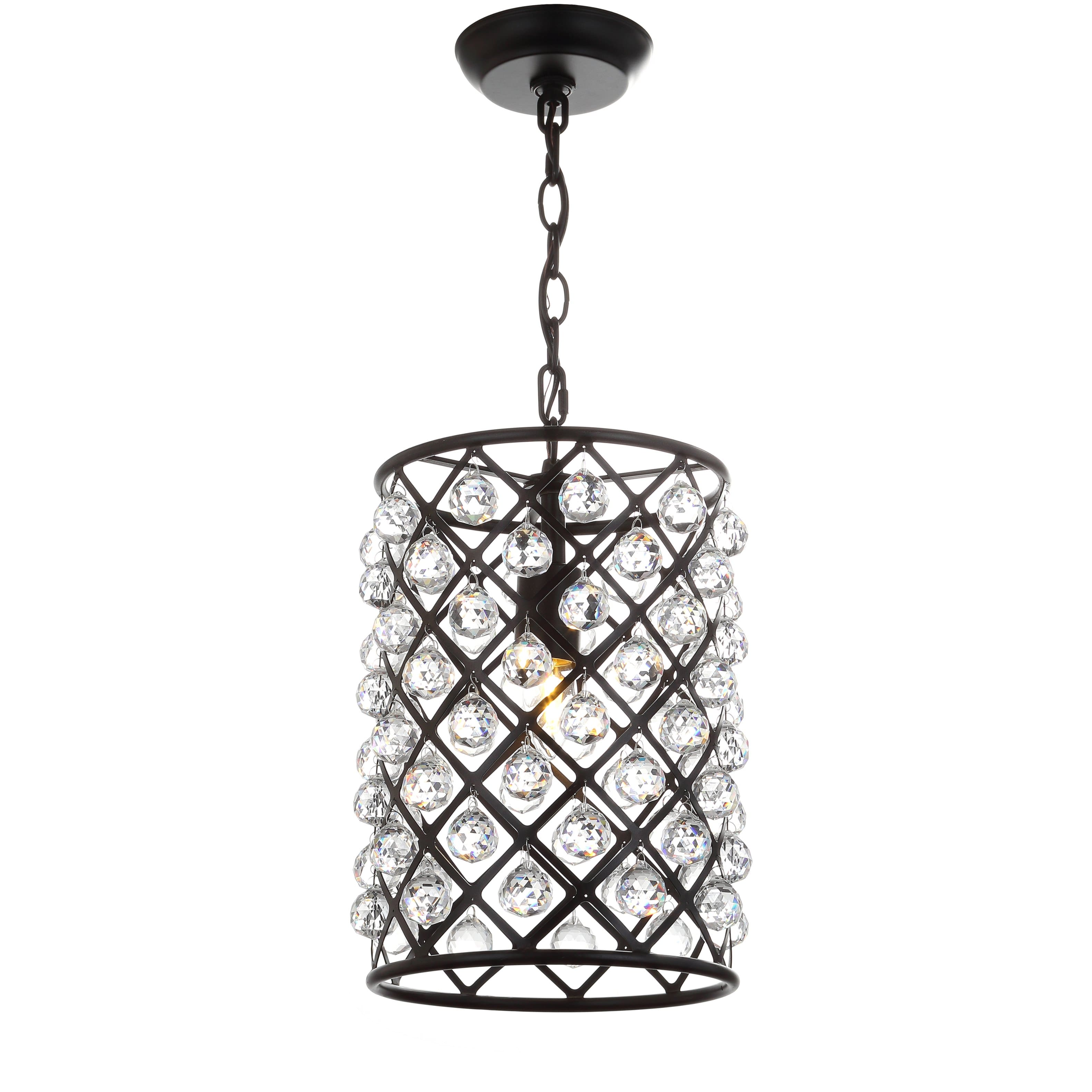 "Jonathan Y - Gabrielle 10"" Crystal/Metal LED Pendant, Oil Rubbed Bronze - Oil-Rubbed Bronze" price history on PriceWatchPro