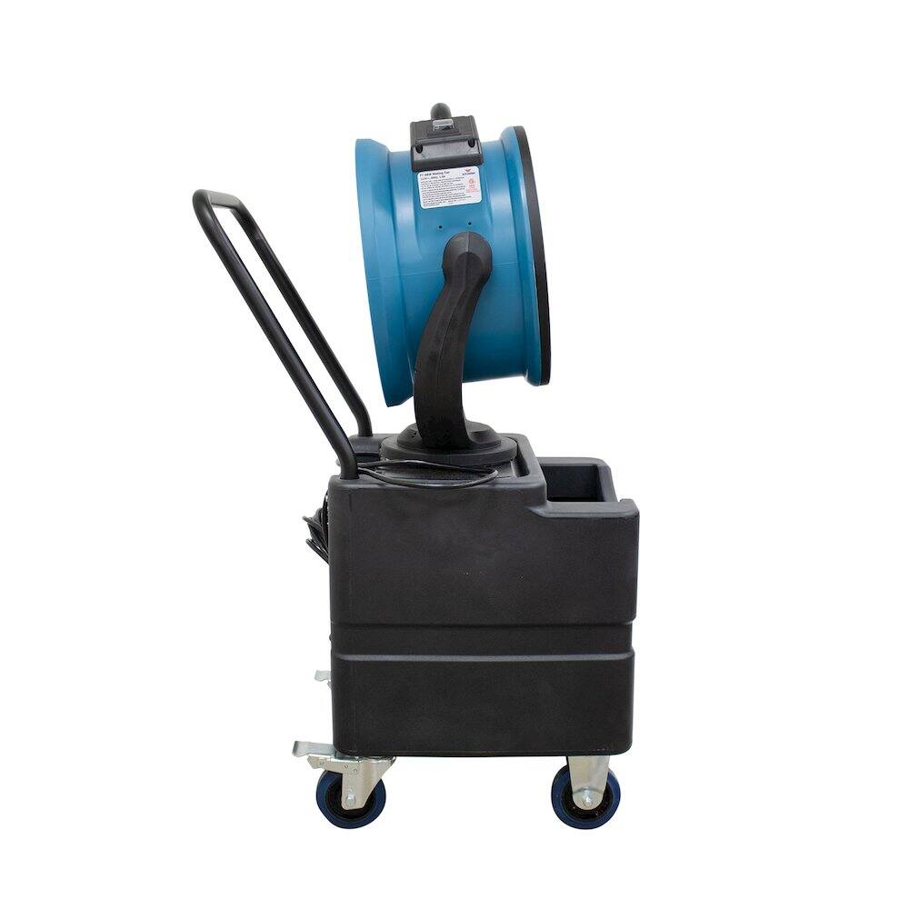 Back. XPOWER - Oscillating Portable 3 Speed Outdoor Cooling Misting Fan - Blue.