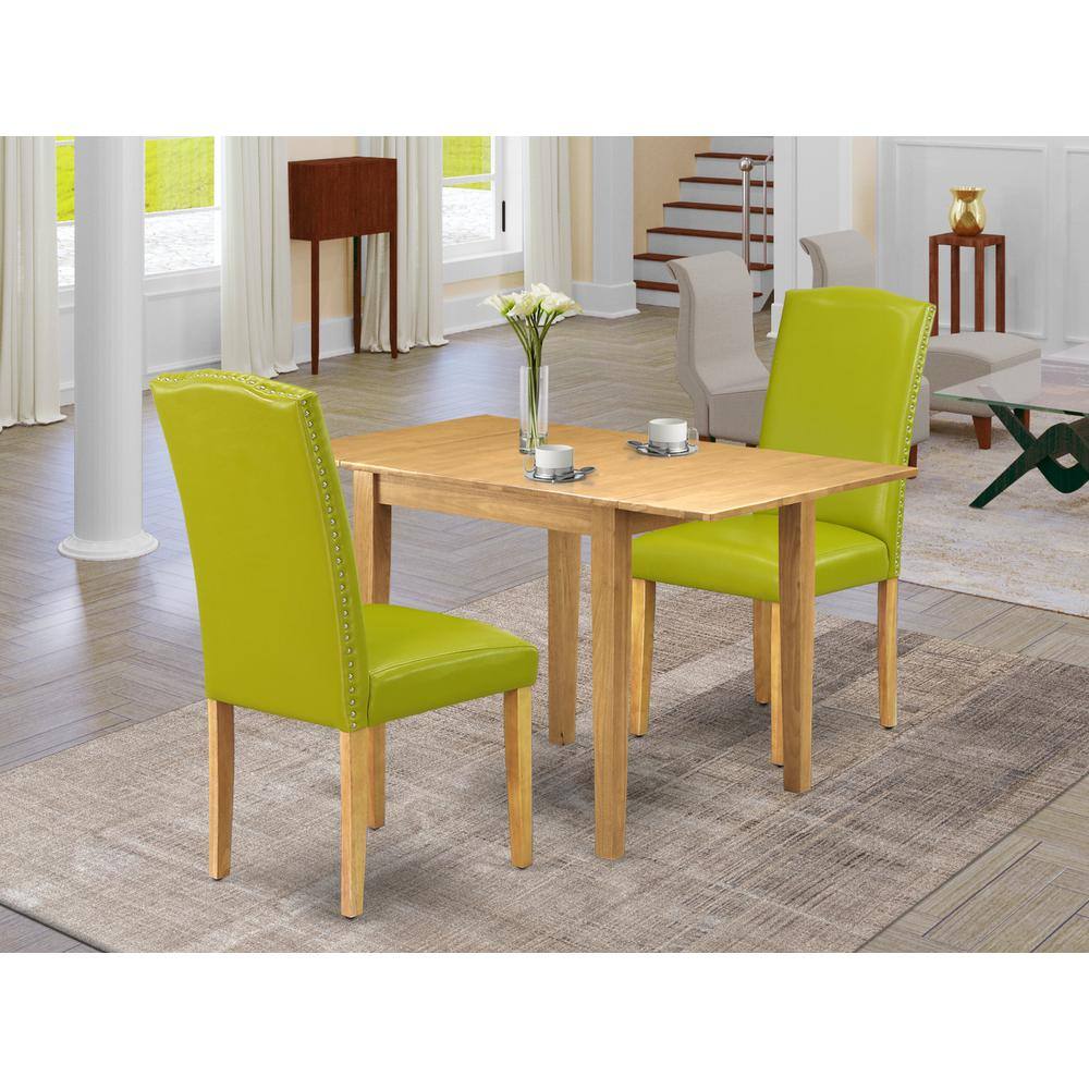 Angle. East West Furniture - Dining Room Set Oak - Brown.