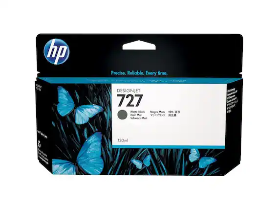 hp Precise. Reliable. Every time.
DESIGNJET 727
Matte Black
Negro Mate
Noir Mat
Schwarz Matt
130 ml