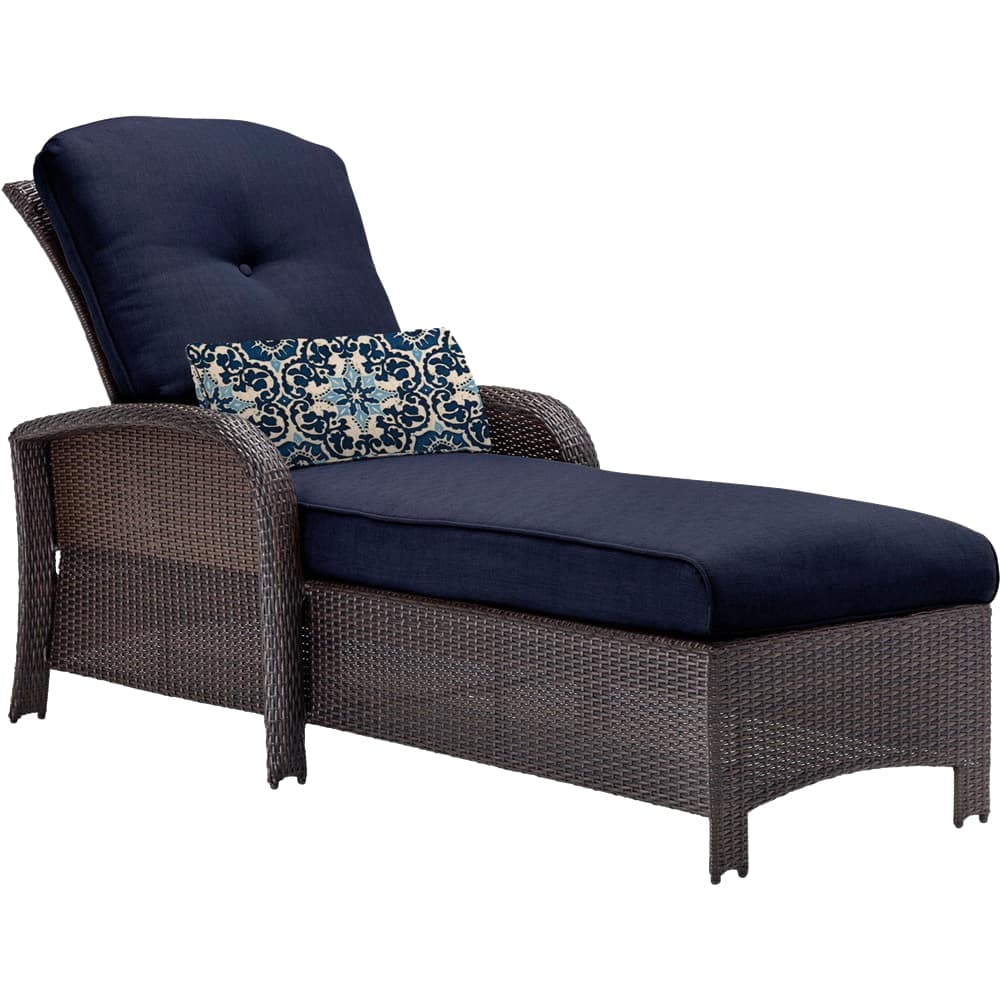 Best Buy: Hanover Strathmere Luxury Chaise Lounge Chair Navy Blue ...