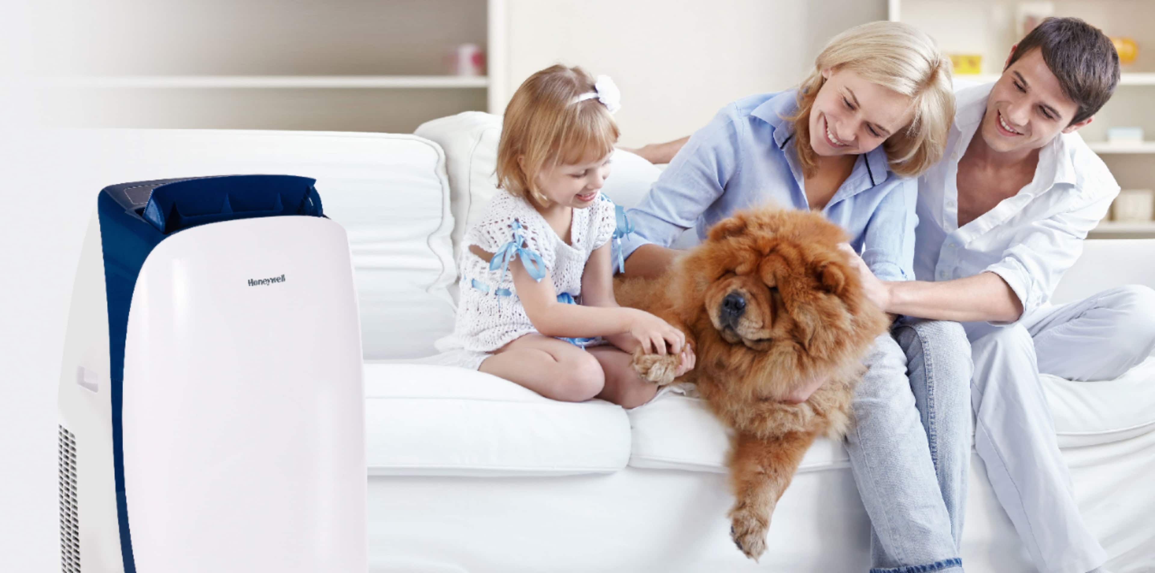 Alt View 12. Honeywell - 550 Sq. Ft. Portable Air Conditioner - Blue/White.