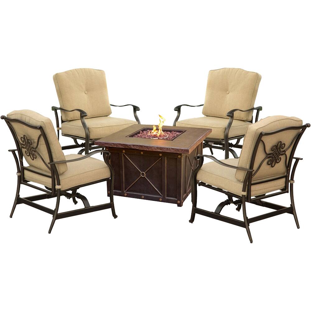 Best Buy Hanover Summer Nights 5Piece Fire Pit Conversation Set