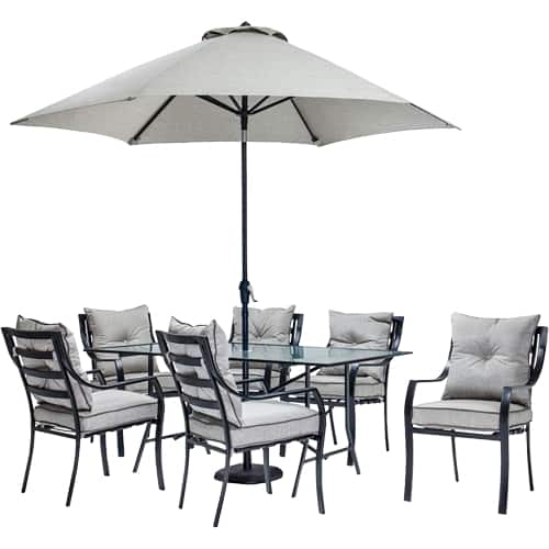 Best Buy Hanover Lavalette 7Piece Dining Set Gray LAVDN7PCSU