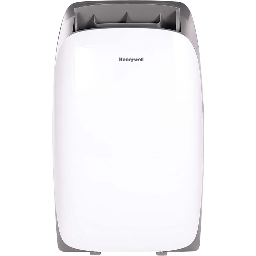 Front. Honeywell - 550 Sq. Ft. Portable Air Conditioner - Gray/White.