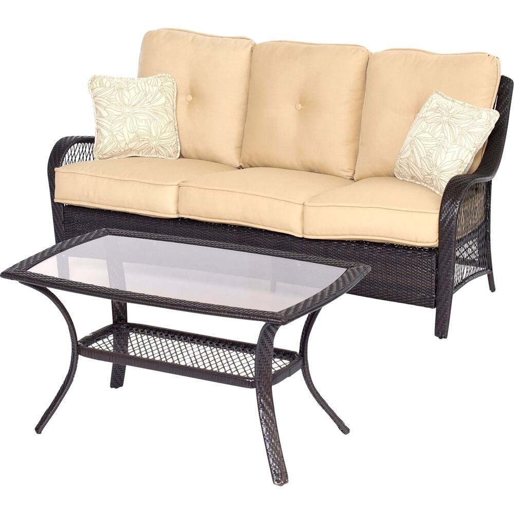 Left. Hanover - Orleans Seating Set (2-Piece) - Sahara Sand / French Roast.