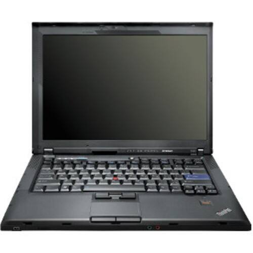 Front Standard. Lenovo - 14" ThinkPad Notebook - 4 GB Memory - 160 GB Hard Drive - Black.