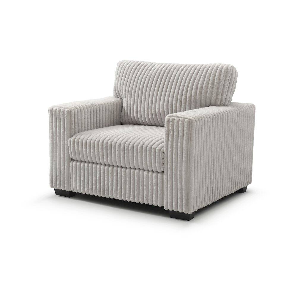 Angle. Glory Furniture - Teddy Chair - Ivory.
