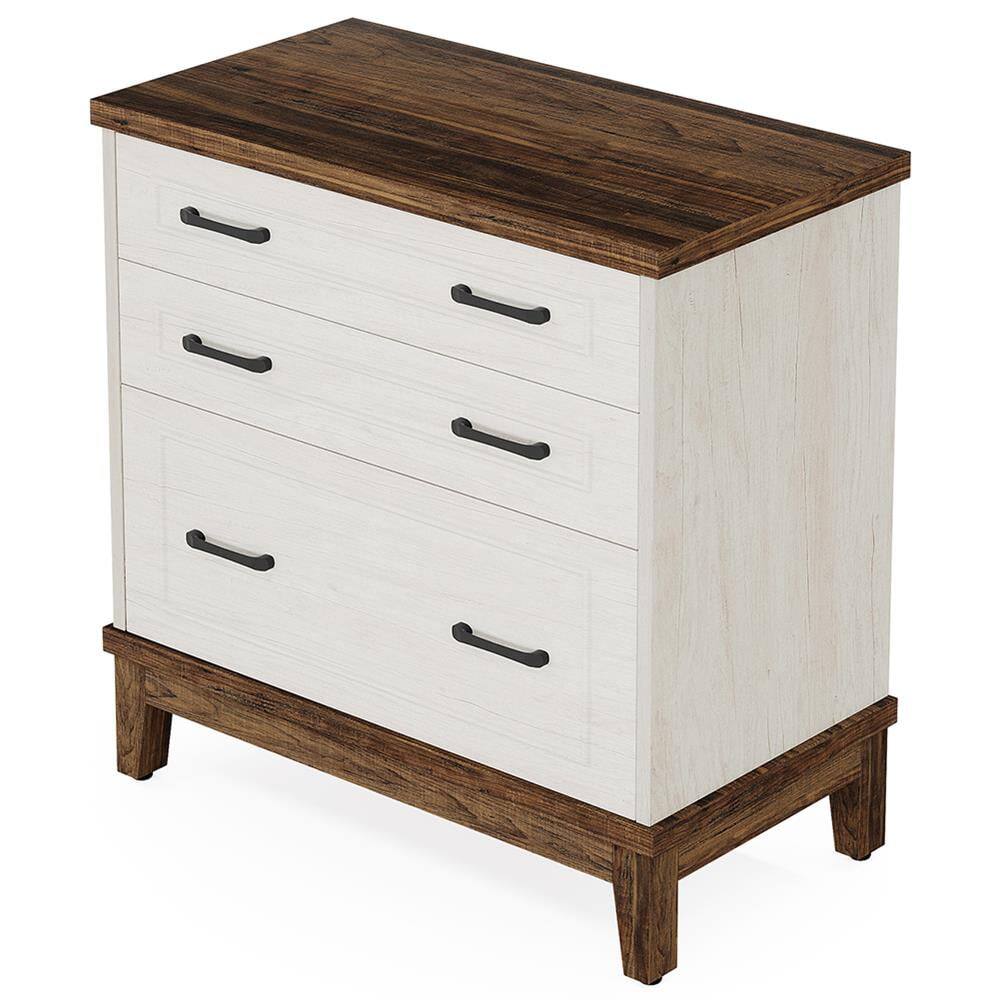 Left. Kadyn - Filing Stroage Cabinet, Lateral File Cabinet, 3-drawer Filing Cabinet For A4/letter/legal Size,Beige - Beige.