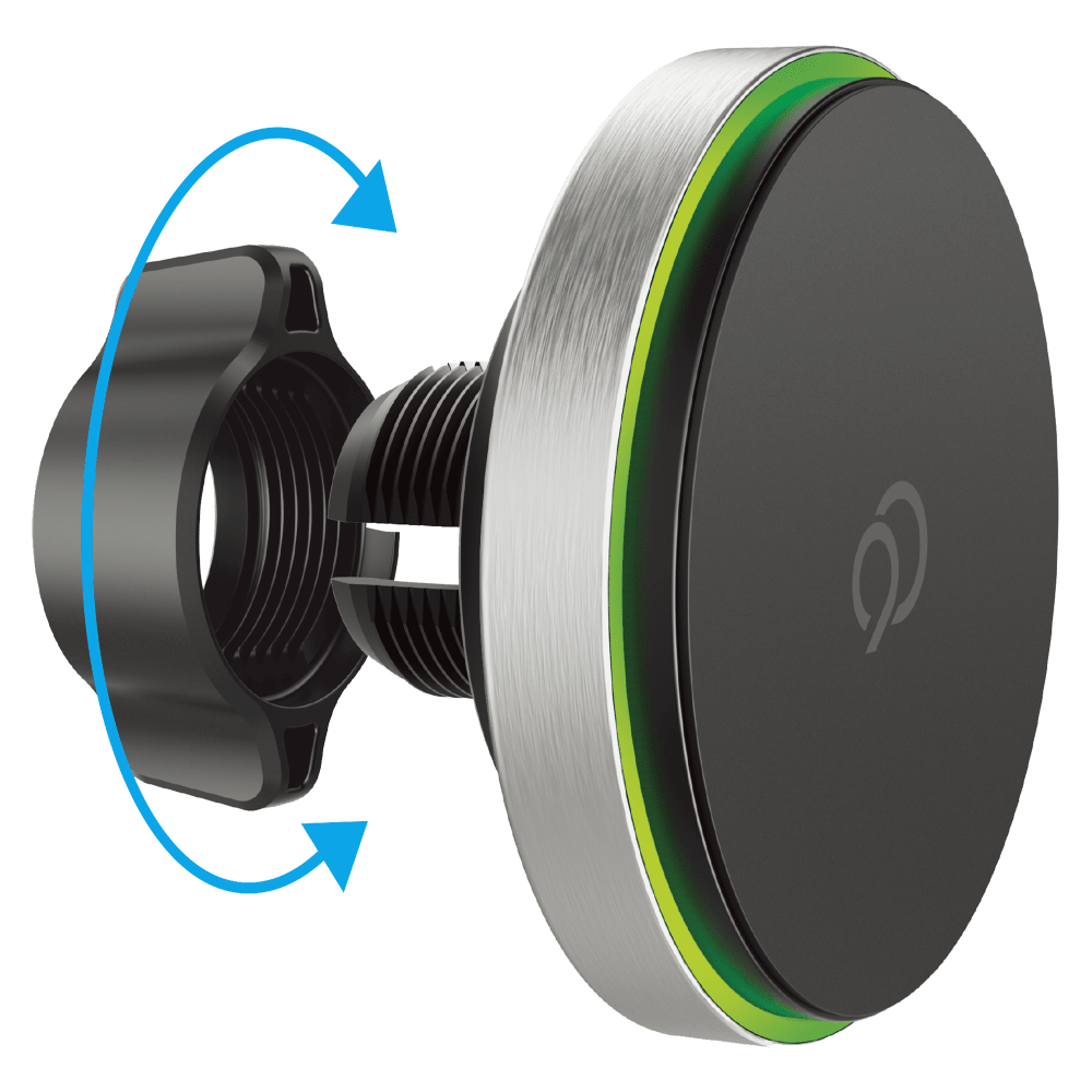 Alt View 3. Nimbus9 - Nimbus9 - Qi2 Wireless Charging Magnetic Phone Mount (Windshield/Dash) - Brushed Gray - Dark Grey.