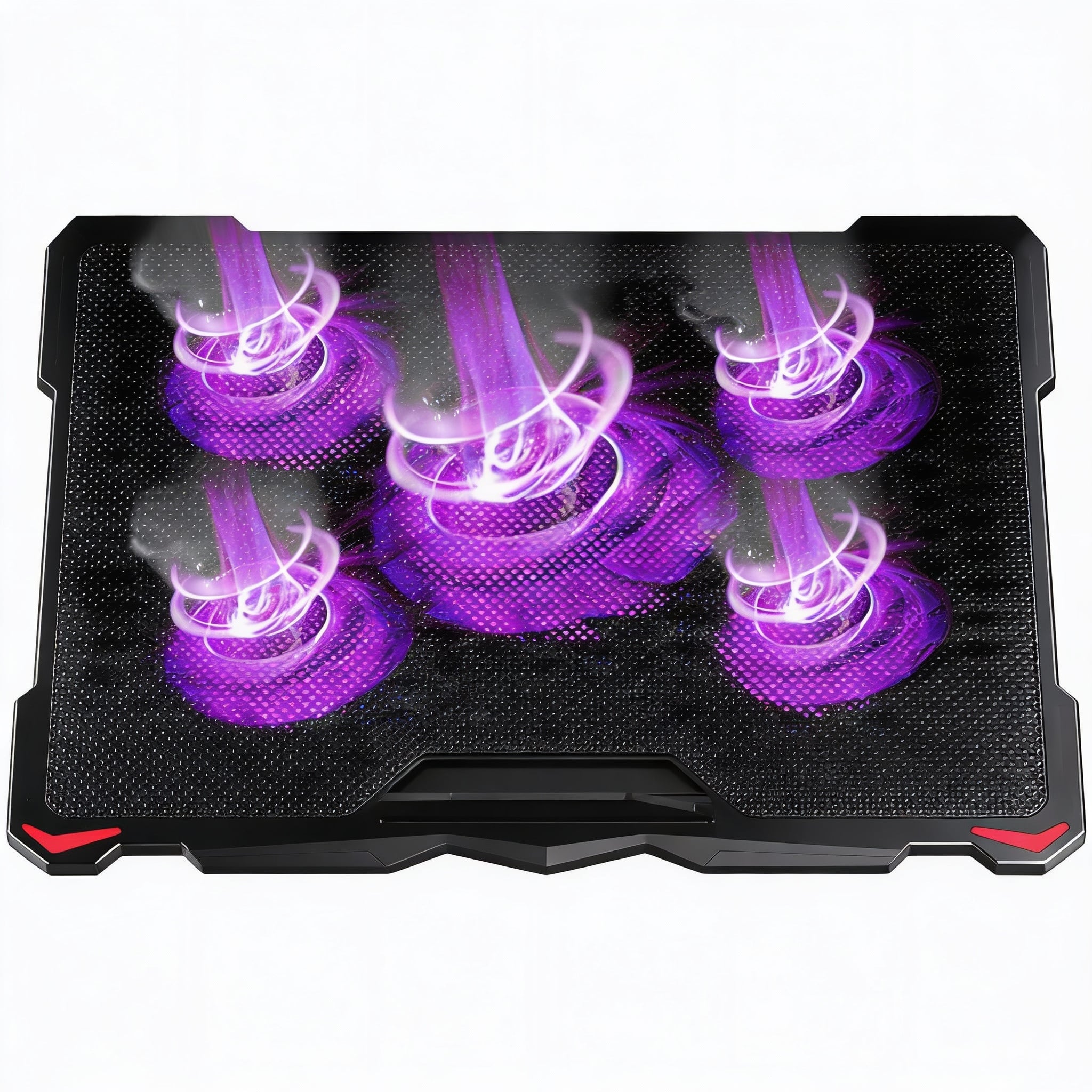 Frangdom - Laptop Cooling Pad 5 Fans LED USB Notebook Cooler - Purple 5 fans 16.5x11.5x1.1 1.93lbs