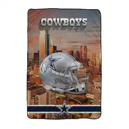 Pegasus - Dallas Cowboys 66" x 95" Oversized Skyline Series Helmet Ultra Cozy Blanket - Multicolor