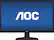 Front. AOC - 24" LED FHD Monitor - Black.
