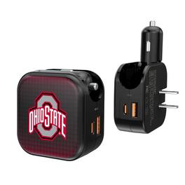 Keyscaper - Ohio State Buckeyes 2-in-1 USB A/C Charger - Black