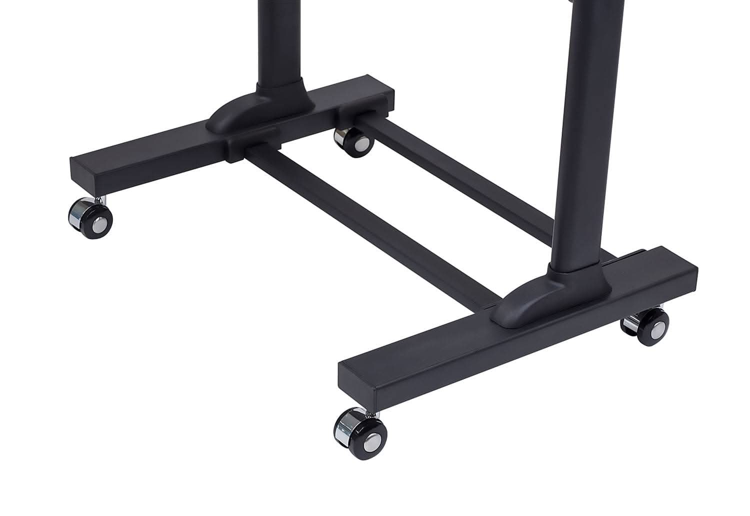 Alt View 7. Mount-It! - Mobile Stand-Up Desk With Adjustable Height, Tilt Platform & Extra Shelf for Workstation or Presentation Use - Black.