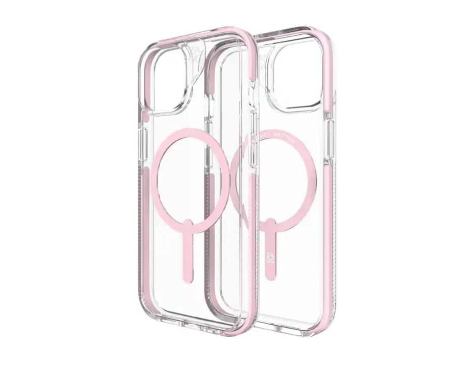 ZAGG - Piccadilly Snap Ultra Slim Case for iPhone 6.1 Pro 2023 | Color: - Clear/ Pink