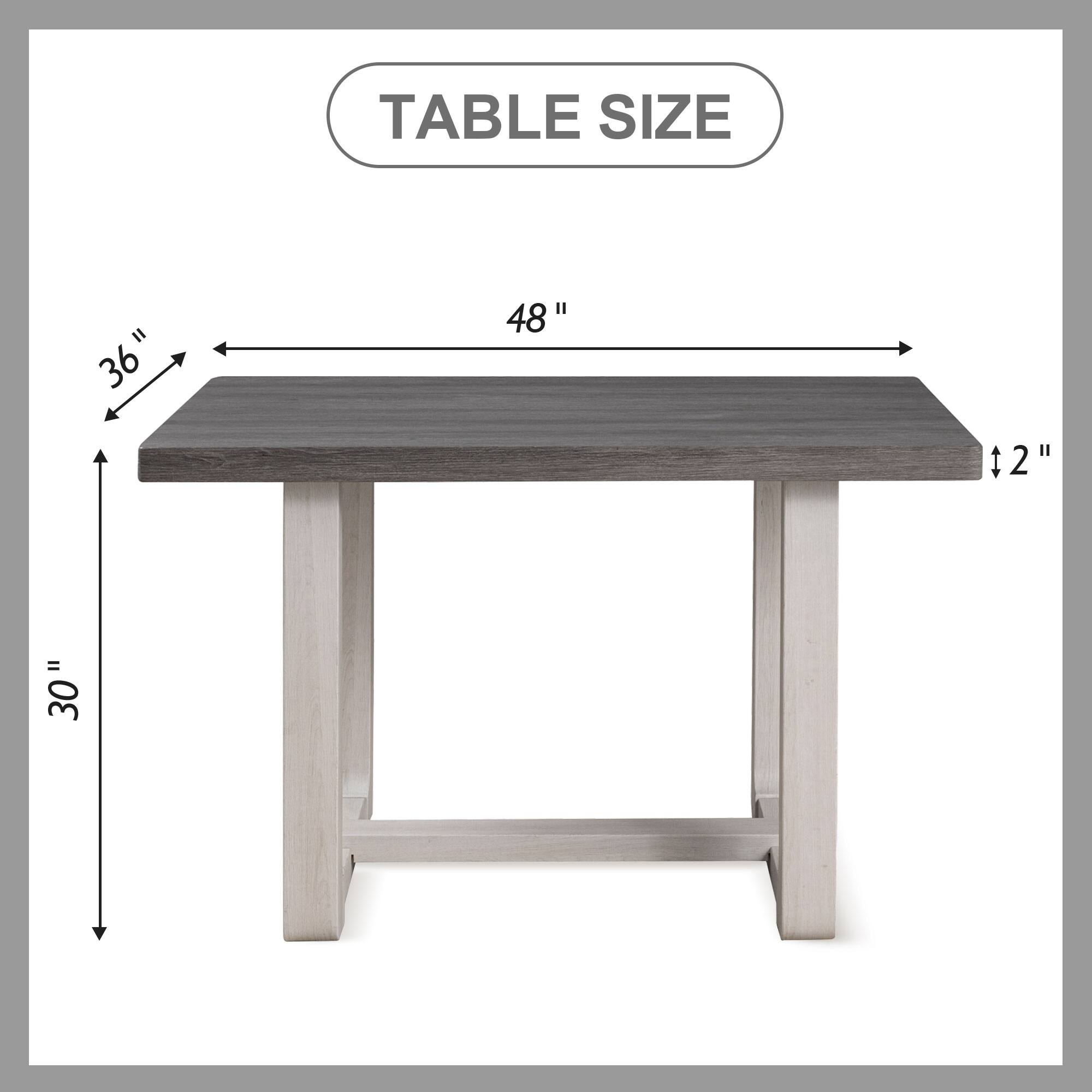 TABLE SIZE

36" x 48" x 30"